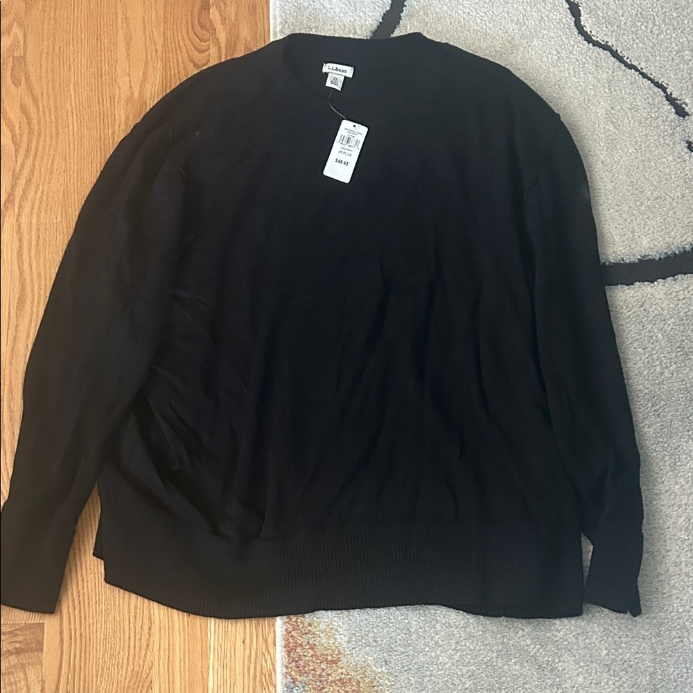 L.L. Bean Black Crewneck Sweater